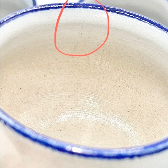 VTG Schilz Germany Cobalt Blue Salt Glaze Pottery Stoneware Mugs Set Of 4 - Picture 5 of 5